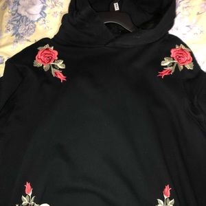 Zara Roses Hoodie Size Medium